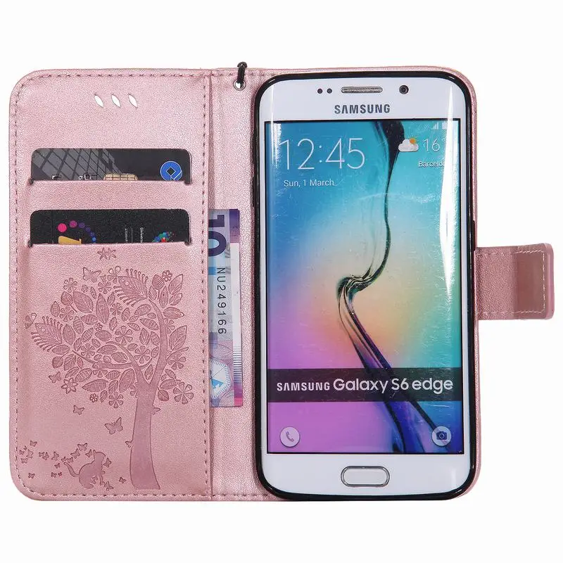 Для Coque samsung Galaxy S6 Edge Чехол кожаный флип-чехол для телефона samsung Galaxy S6 Edge кошелек Чехол держатель для карт с подставкой