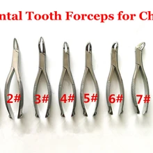 1 шт. Детские зубные щипцы для удаления зубов плоскогубцы из нержавеющей стали стоматологические щипцы для детей