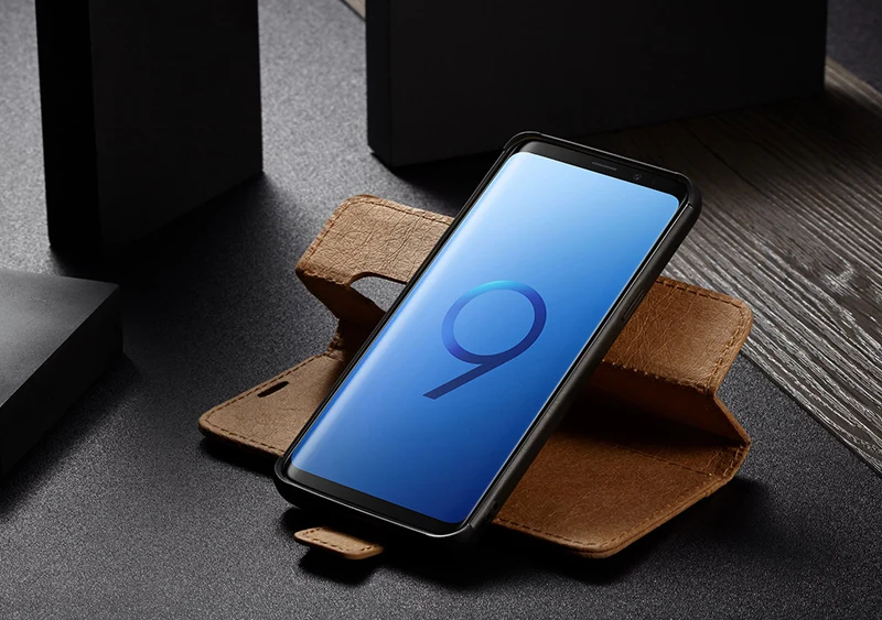 WHATIF чехол для samsung Galaxy S10 S9 S8 Note10 Plus Note 10 9 8 откидная крышка съемная крафт-бумага кожаный бумажник чехол