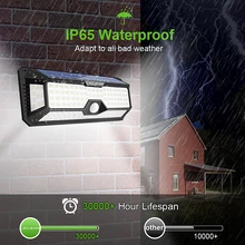 136 светодиодный уличный фонарь на солнечной батарее для дома, гаража, сада, светильник на солнечной энергии, настенный уличный светильник с датчиком движения, солнечный светильник, водонепроницаемый