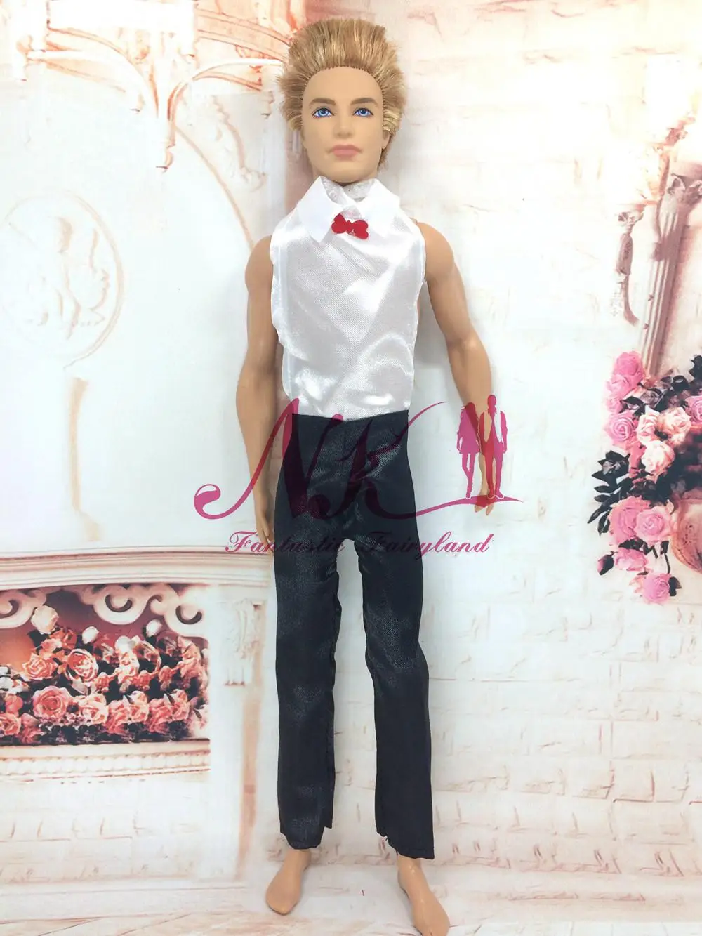 Кукла NK Prince, одежда ручной работы, костюм невесты с белой рубашкой и штанами для мальчика Барби, Одежда для куклы Kend, аксессуары