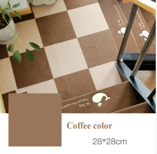 Coffee RULDGEE Bear's Footprint Нескользящие светящиеся лестничные колодки шаг коврики для лестниц протекторы защищают лестницы от царапин протирания - Цвет: Coffee
