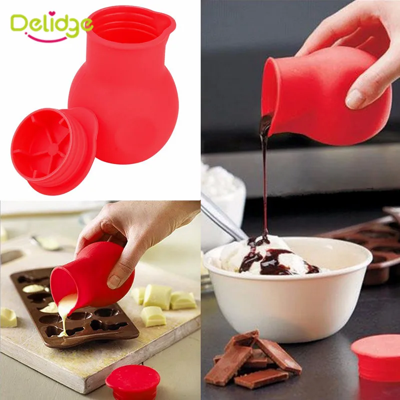 Delidge 1pc Practical Silicone Chocolate Melting Pot Butter Heat Milk
