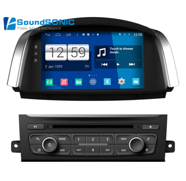 Для Renault Koleos для Samsung qm5 Android 4.4.4 2 дин Радио Стерео DVD GPS навигации аудио-видео плеер +