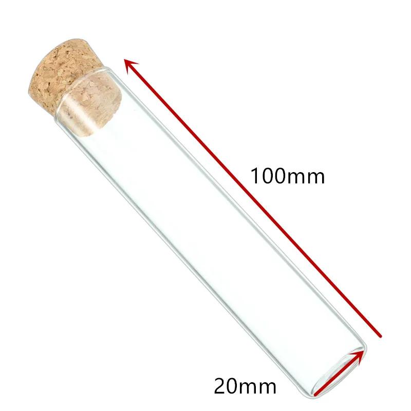 Kicute 5 шт./компл. современный прозрачный лаборатории Стекло Тесты с пробковой пробки на плоской подошве 20*100 мм лаборатории школа учебные пособия