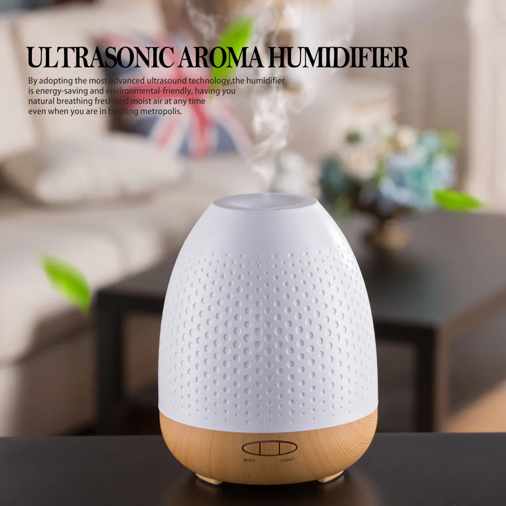 

New Portable Humidifier Essential Oil Diffuser Ultrasonic Aroma Diffuser Mist Maker 380ML LED Night Light For Home Office