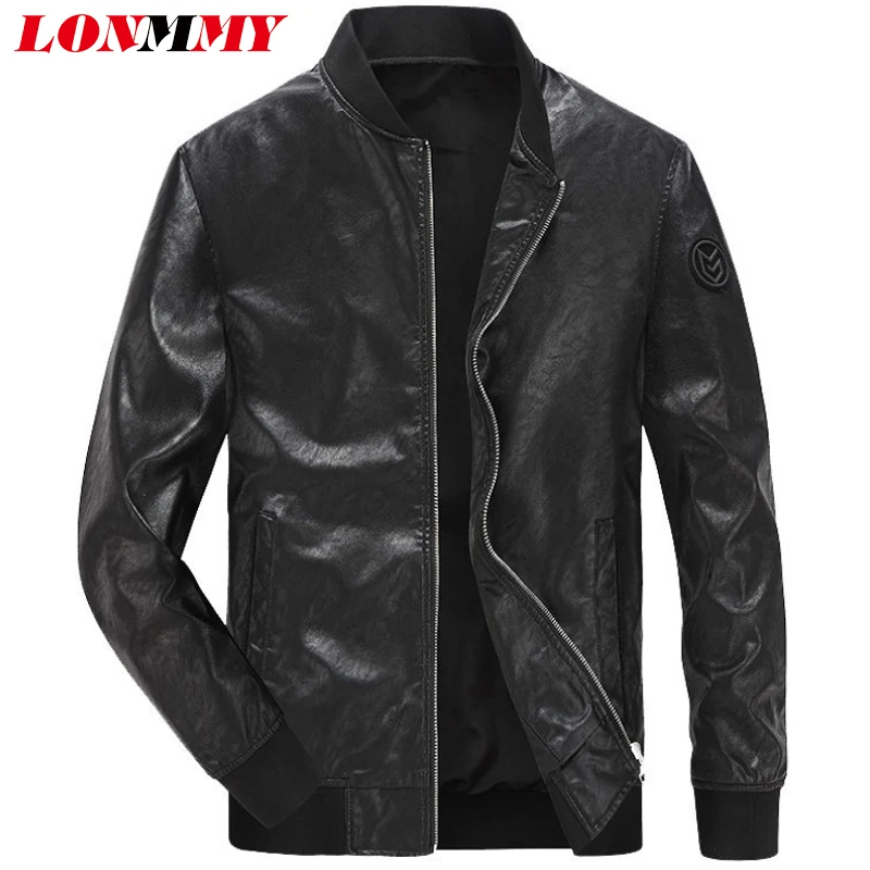 LONMMY Faux Leather motorcycle jacket men coat PU Suede Jaqueta de couro mens leather jacket men clothes 2018 Outerwear Black