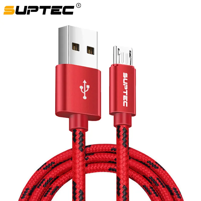 

SUPTEC 2.4A Micro USB Cable 1M 2M 3M Fast Charging Data Charger Cable for Android Samsung S6 S7 Edge Xiaomi Huawei Microusb Cord