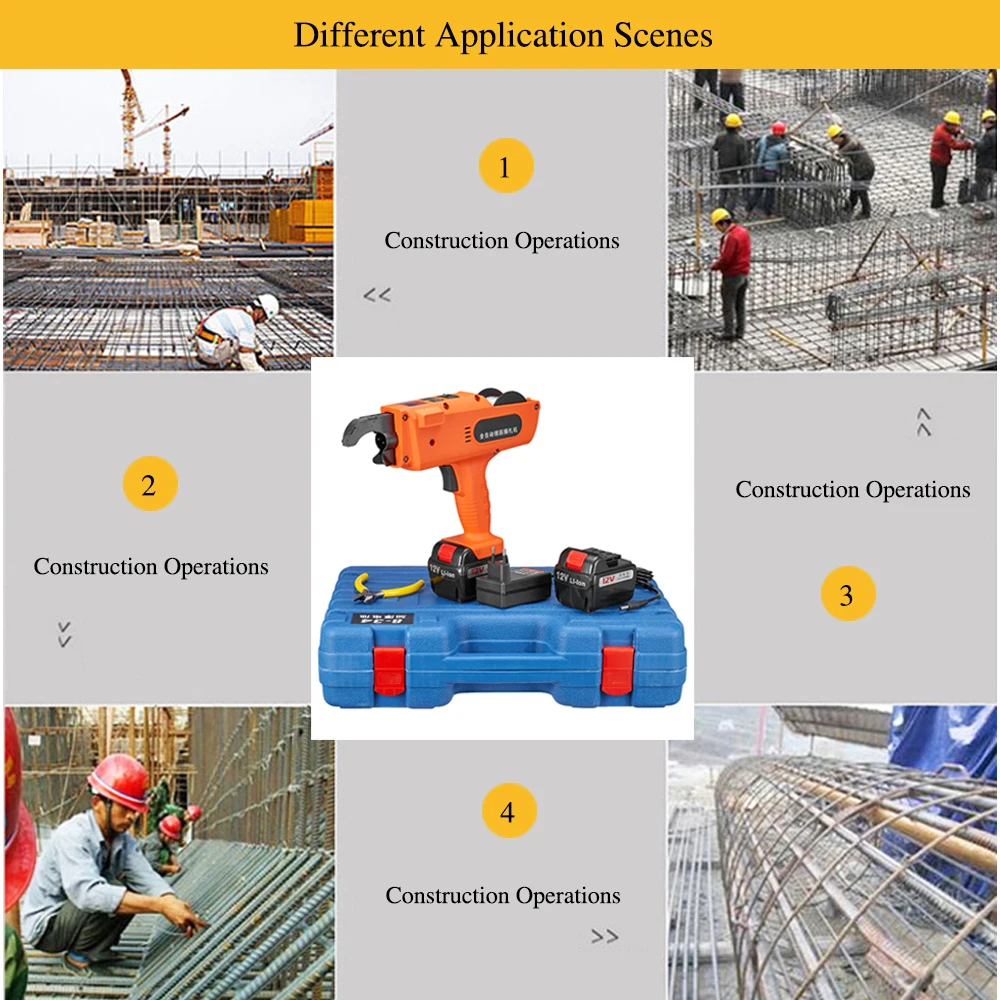 Машина для обвязки арматуры 12 В автоматическая машина для обвязки арматуры Беспроводная проволока литиевая батарея мкА