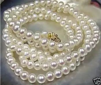 

36" Genuine 8-9mm south sea white pearl necklace Clasp/
