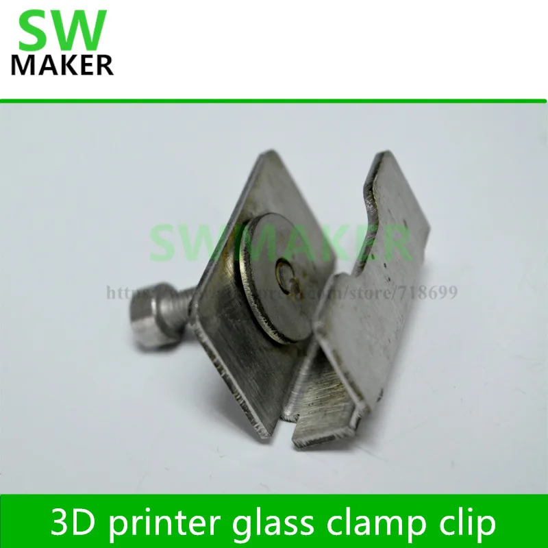 4 шт. зажимы для 3D принтера из нержавеющей стали|reprap 3d|heated bed glass3d printer glass clip |