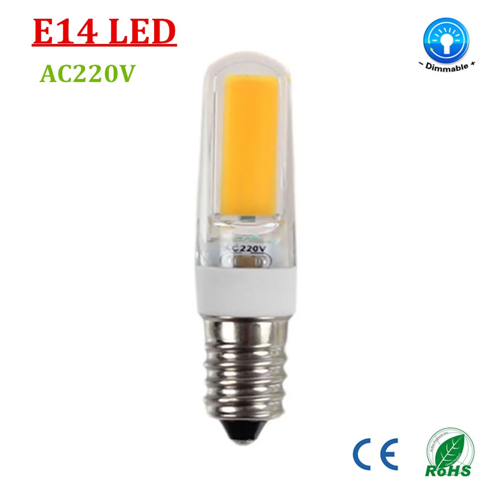 X1 E14 LED 220 В 4 Вт диммируемая Светодиодная лампа 2609 SMD COB прожектор 360 Угол луча