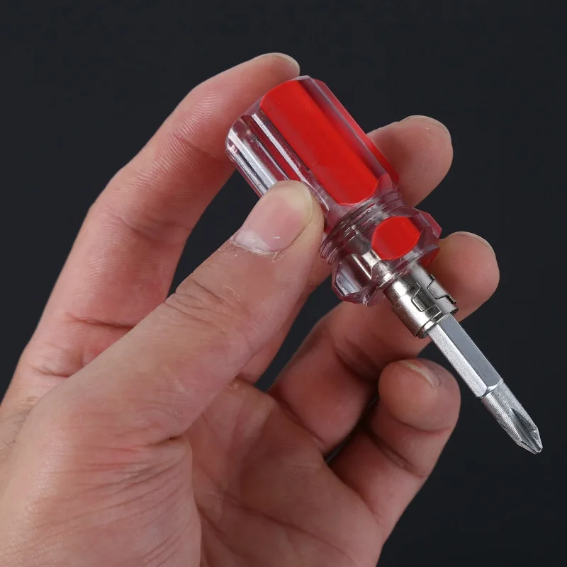 

1PC Phillips Flat Tip Torx Screwdriver Repair Tools Bit Holder Mini Bidirectional Interchangeable Head Screwdriver HT1245+