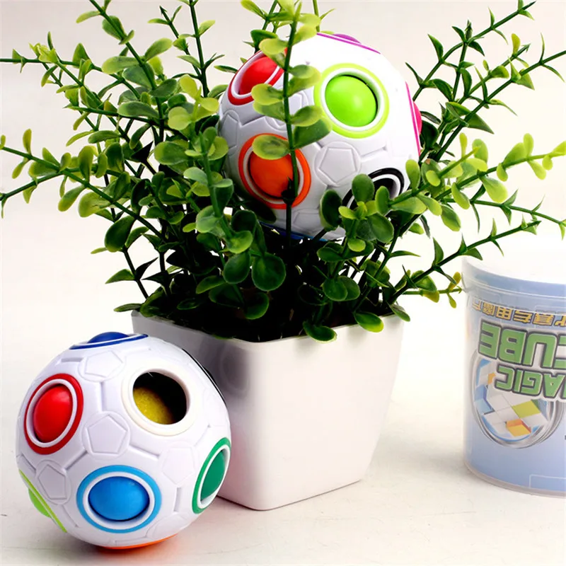 Креативный Сферический магический Радужный шар красочные светящиеся пластиковые футбольные головоломки магический шар обучающие игрушки для детей и взрослых