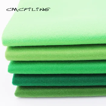 

CMCYILING Green Series Soft Felt Fabric For Needlework DIY Sewing Dolls Crafts Polyester Cloth 45*110CM