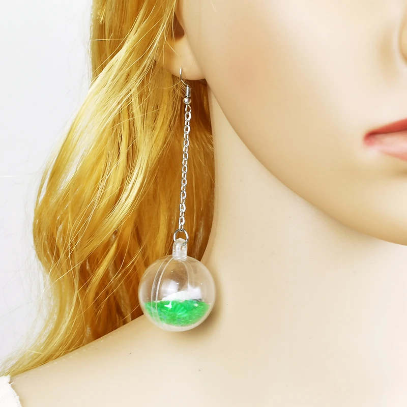 

Fashion Big Spherical Transparent Plastic Sequins Drop Earrings Personality Girl Women's Dangle Earrings Jewelry Girlfriend Gift