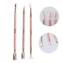 1/3pcs Cuticle Pusher Stainless Steel Cuticle Remover Nail File Pedicure Manicure Tools Nail Pusher For Manicure Nail Art Mill