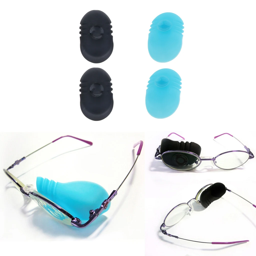 1 Pair Children Kids Lazy Eye Strabismus Amblyopia Suction Bandages Glasses Patch Black Blue