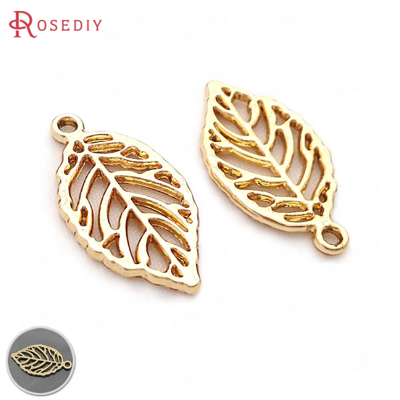 (29692)30PCS 27*14MM Champagne gold Color Plated Zinc Alloy Leaves Tree Leaf Charms Pendants Diy Jewelry Findings Accessories (29692)30PCS 27*14MM Champagne gold Color Plated Zinc Alloy Leaves Tree Leaf Charms Pendants Diy Jewelry Findings Accessories