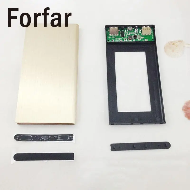 Fofar, солнечная панель, Внешнее зарядное устройство, двойной USB порт, внешний аккумулятор, сделай сам, набор, 606090 аккумулятор, портативный, для улицы, кемпинга