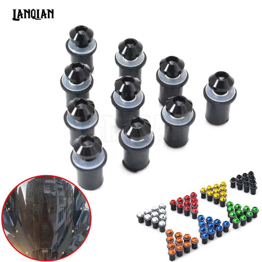 

10PCS Fairing Wind Screen Screw Bolt Kit Windshield Mounting Nut bolt For DUCATI Monster 899 1299 800 999 749 1000 959 696
