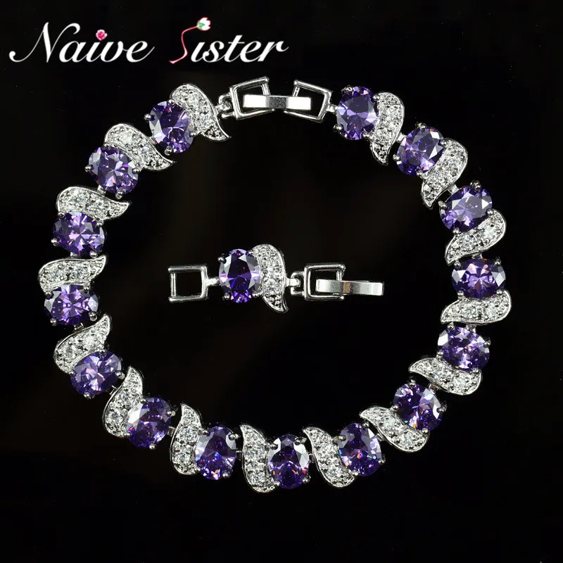

European style Multicolor Bracelets For Women Wing Shape AAA Cubic Zirconia Bangle Bride Wedding Rhinestone Crystal Jewelry