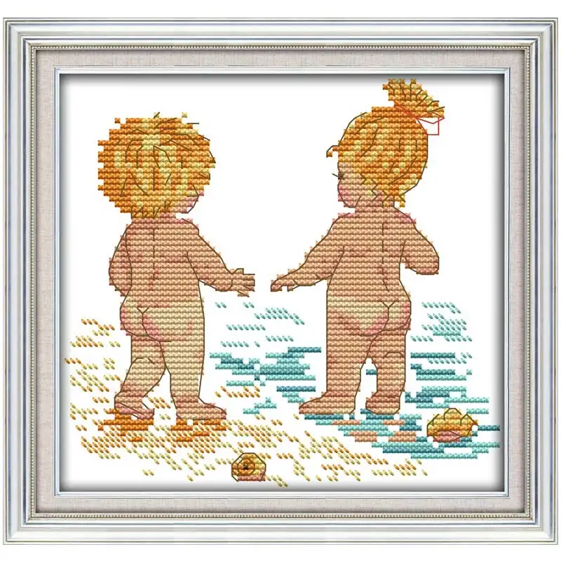 Childhood Counted Cross Stitch 11CT 14CT Cross Stitch Set Cross stitch Kit Embroidery Needlework