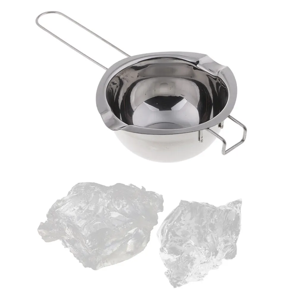 Stainless Steel Candle Wax Melting Pot Tools And 200g Basic Jelly Wax For DIY Scented Candle Making Valentine Gifts