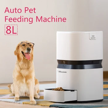 

RU Domestic distribution Dog Feeder Automatic USB Charge Capacity 8L Smart Keep Dog Cat Healthy Timer Portion Foods Dispenser