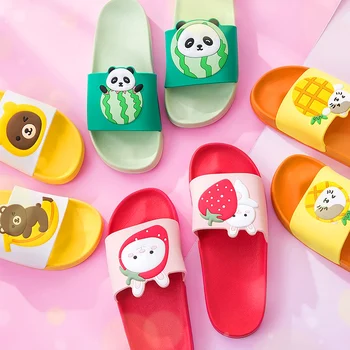 

Women Cartoon Bear Rabbit Slides Summer Slippers Cute Panda Beach Slides Home Slippers Slide Sandals Women Shoes Flip Flops