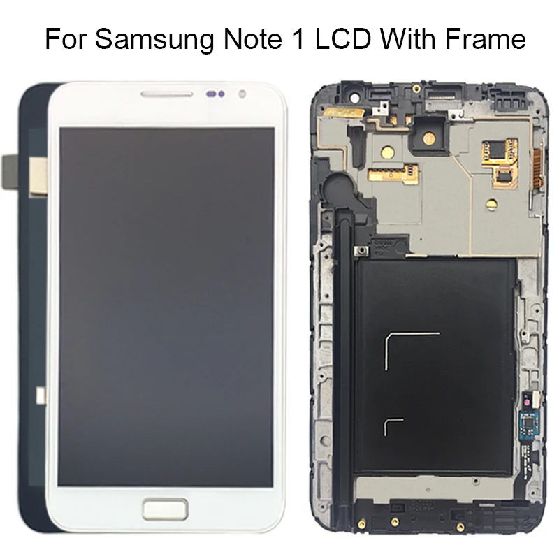 100% рабочий Amoled ЖК дисплей с рамкой для Samsung Note 1 I9220 N7000 дигитайзер Запасные части
