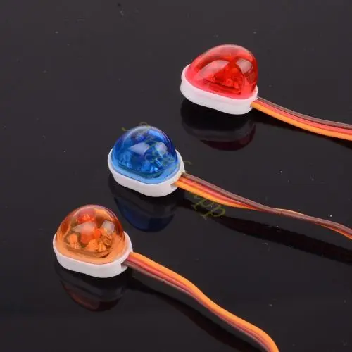 

RC Model Car Police Light Red Blue Yellow 4.8~7.2V Night Flash Bright LED Light 360 Degree Rotation Demo Fit 1/8 1/10 RC Car