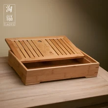 Решетчатый ящик* Бамбуковый поднос для сервировки чая 28*19 см бамбуковый чайный столик китайский чайный набор Натуральный Бамбуковый Поднос Традиционный китайский чайный поднос