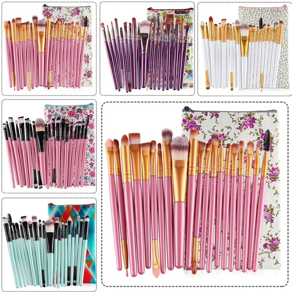 

20PCS/SET Makeup Brushes Set Eye Shadow Foundation Powder Eyeliner Lip Make Up Brush Tools With Storage Bag