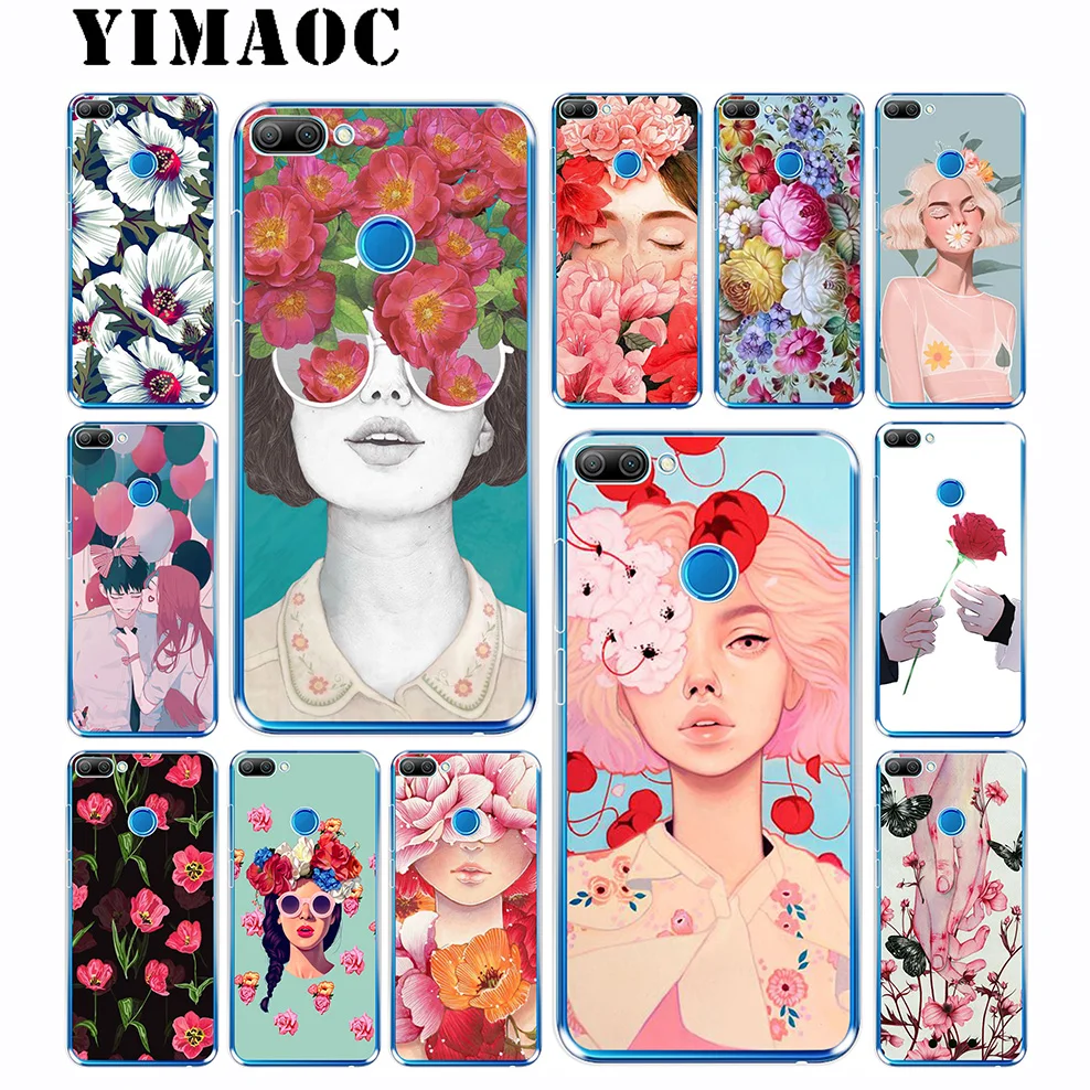 Yimaoc грустно девушка очки мягкий чехол для huawei Honor 10 9 8X 8C 8 7C 7X 7A Pro 6A Note Nova 3i 3 2i Y6 Y7 Y9