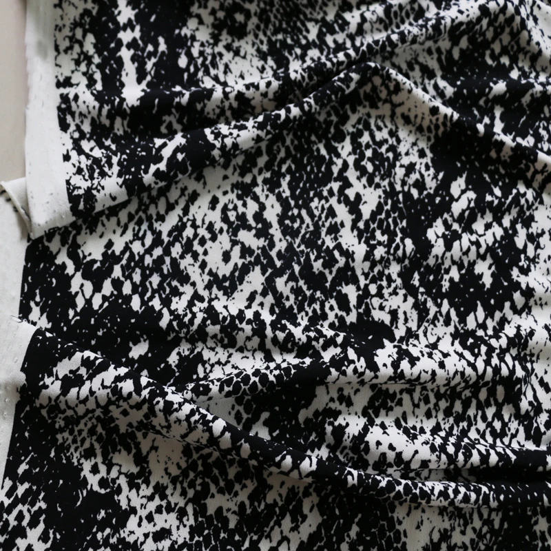 black and white knit fabric