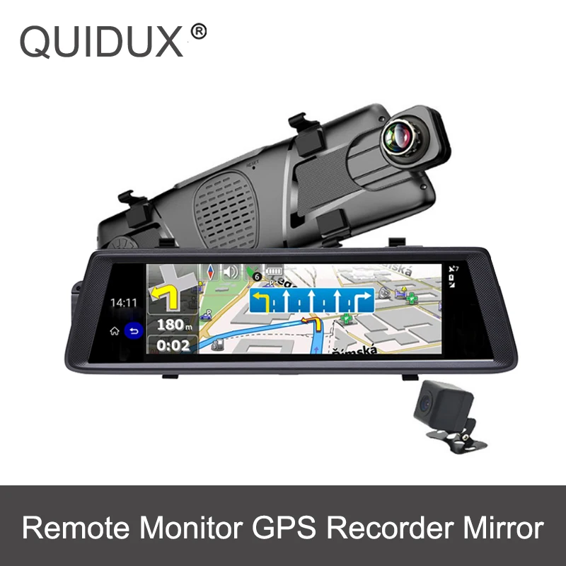 QUIDUX 3g накладка на зеркало заднего вида автомобиля аксессуары для интерьера gps Android 5,0 FHD 1080P Автомобильное Зеркало рекордер Bluetooth WiFi Dashcam