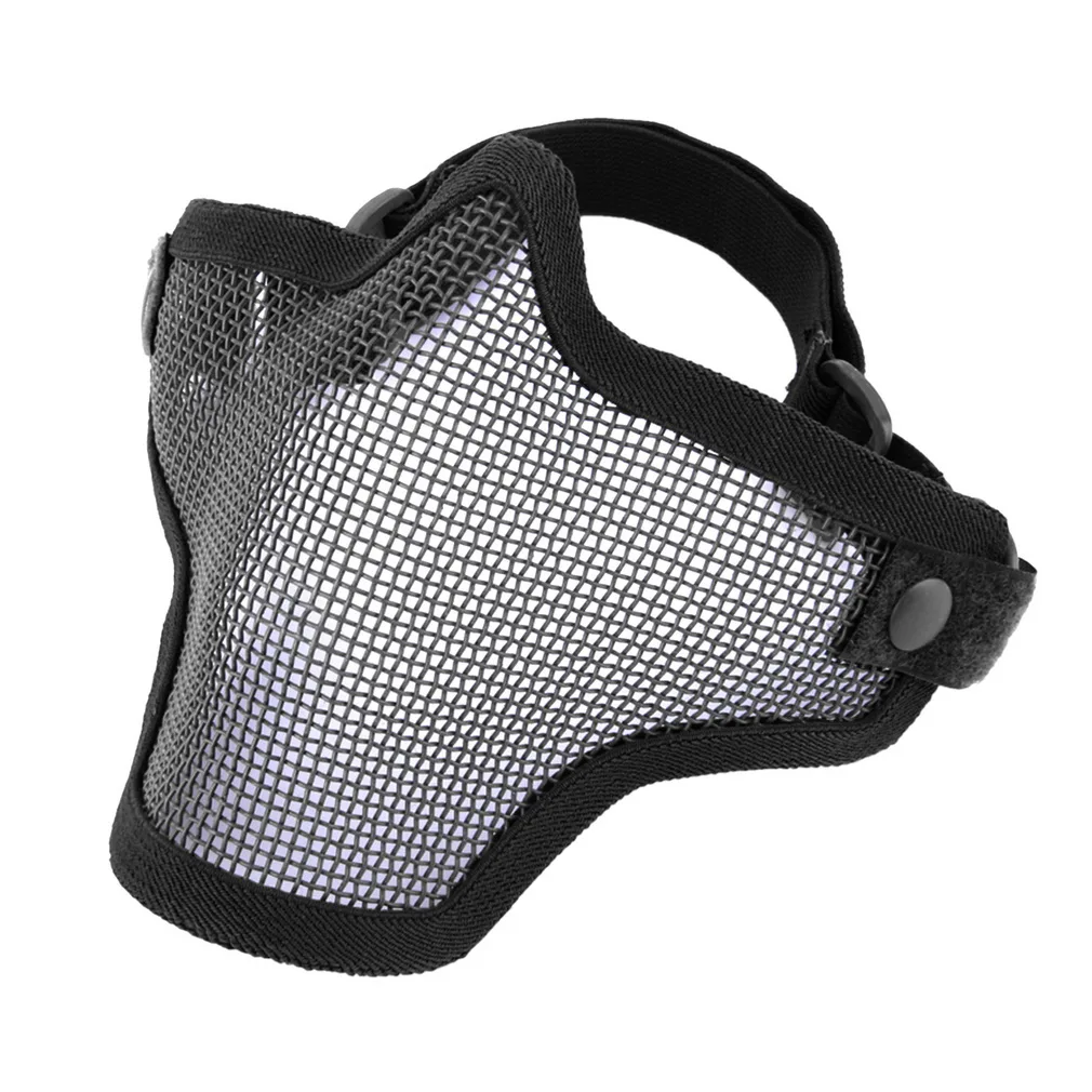 Велосипедная полунижняя маска для велосипеда maks, Металлическая стальная сетка, Охотничья тактическая защитная маска для страйкбола, Прямая поставка