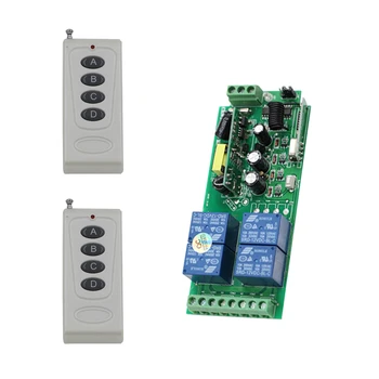 

1000W AC85V 110V 220V 250V RF Wireless Light Remote Control Switch Transmitter 4CH Wide Voltage Relay Receiver Free Shipping