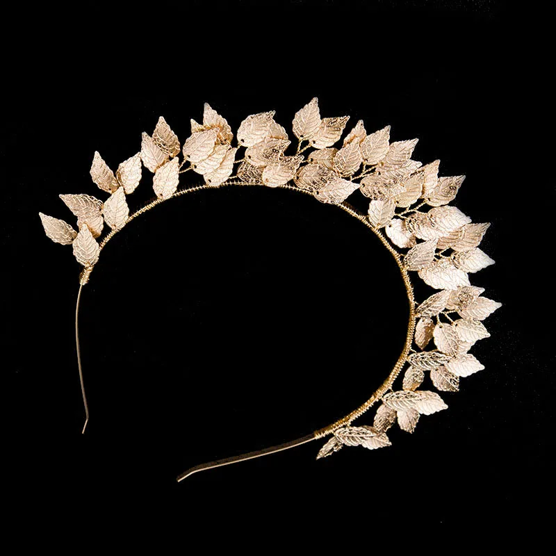 

Luxury Brand Wedding Hair Jewelry Delicate Alloy Leaves Plant Tiaras Headdress Handmade Women Hair Accessories Hairbands SL