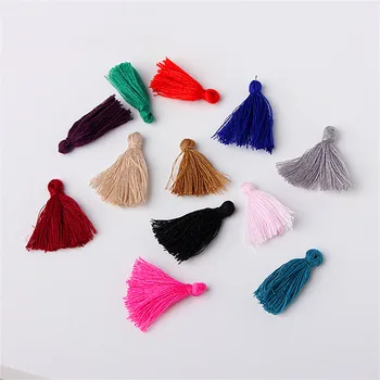 

Wholesale 200pcs/Lot DIy jewelry Accessories Material Cotton Thread Tassels Floating Pendant Charms Fit Earring Keyring Bracelet