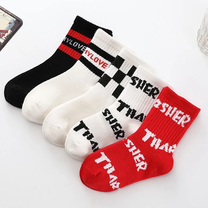 От 3 до 12 лет хлопковые белые детские носки для скейтбординга короткие спортивные носки для мальчиков - Цвет: 3