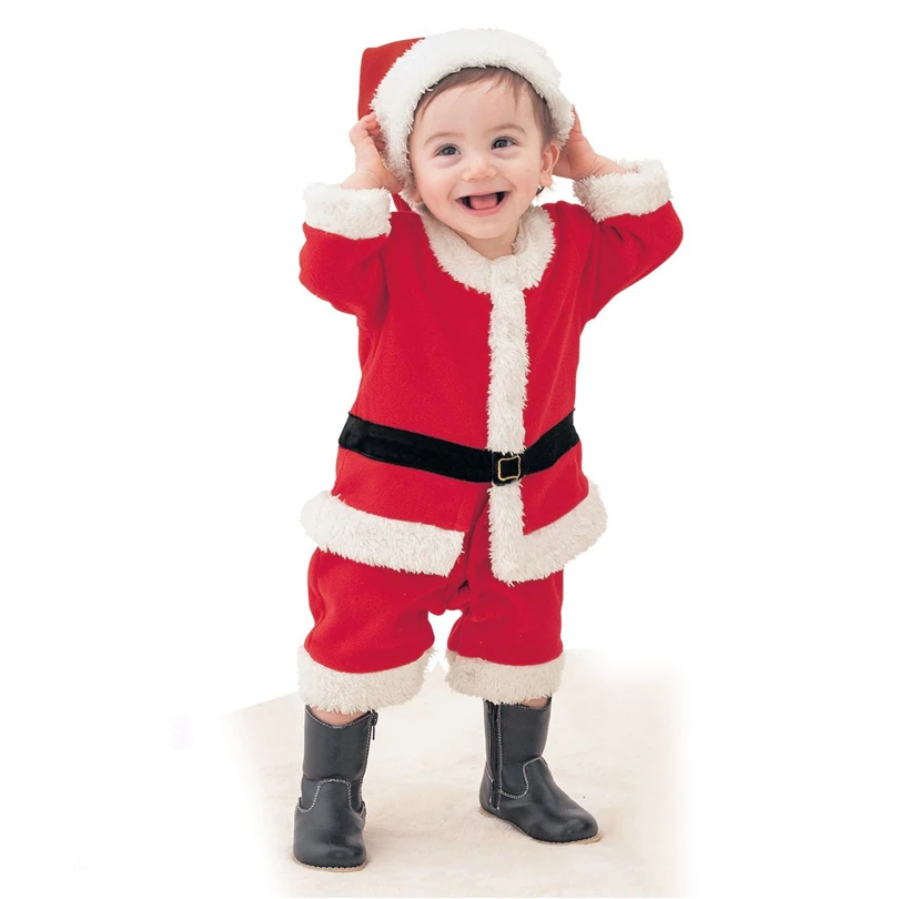 

1 set 2017 Brand new Baby Christmas Clothes Set Outfits Boy Girl Kids Romper high quality for gift christmas party jumpsuits