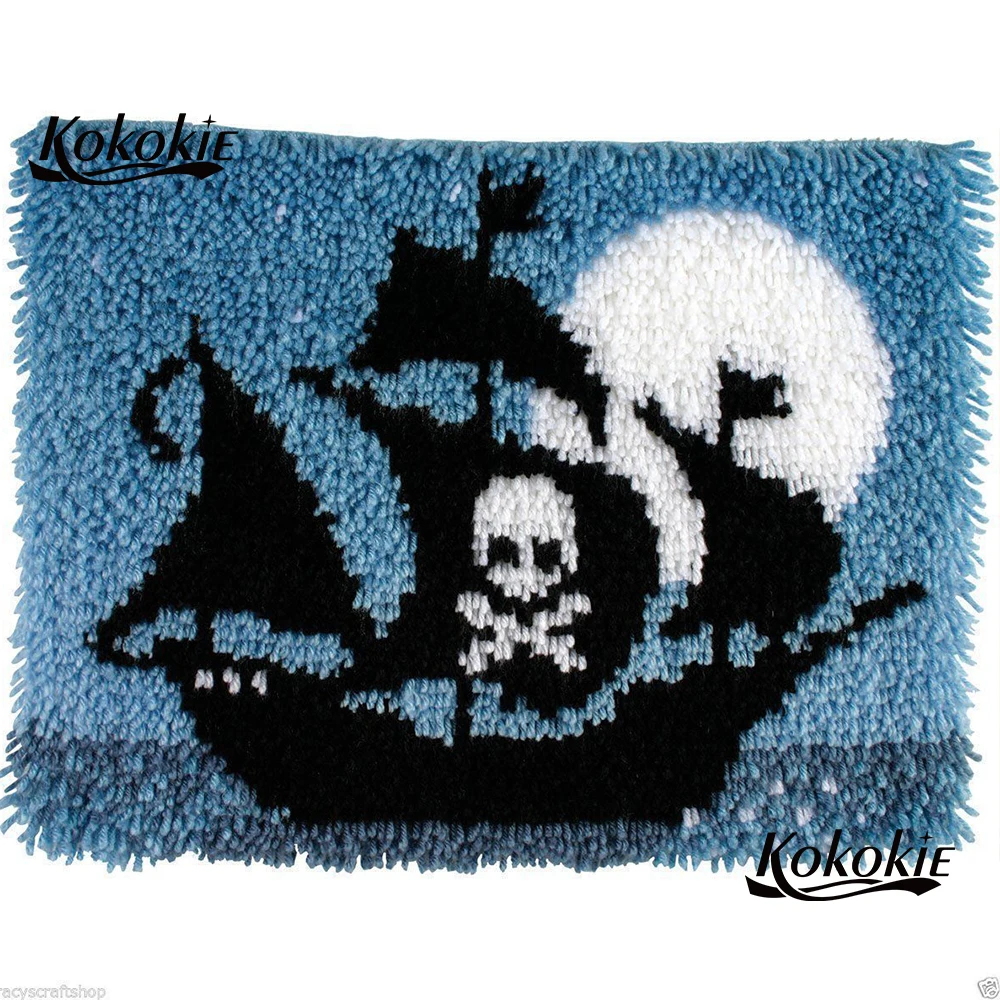 2x Verrou Interne Hook Kit Printed Animals À faire soi-même Rug Tapestry Carpet Embroidery Needlework