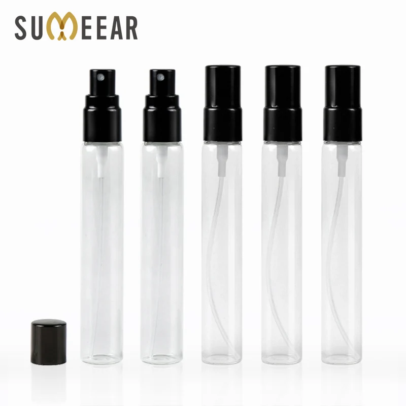 

50Piece/Lot 15ml Aluminum Atomizer Refillable Perfume Bottle Perfume Glass Bottle Empty Cosmetic Containers Travel Container