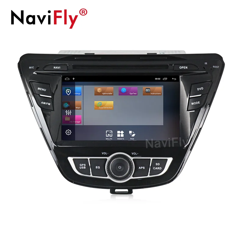 Top Navifly Android9.1 Quad core Car DVD GPS Player for HYUNDAI ELANTRA support Radio BT 4G wifi RDS DVR view camera 2