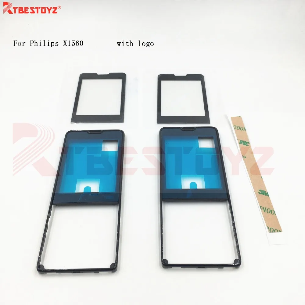 

RTBESTOYZ For Philips X1560 Touch digitizer Glass Screen +Front housing black by free shipping