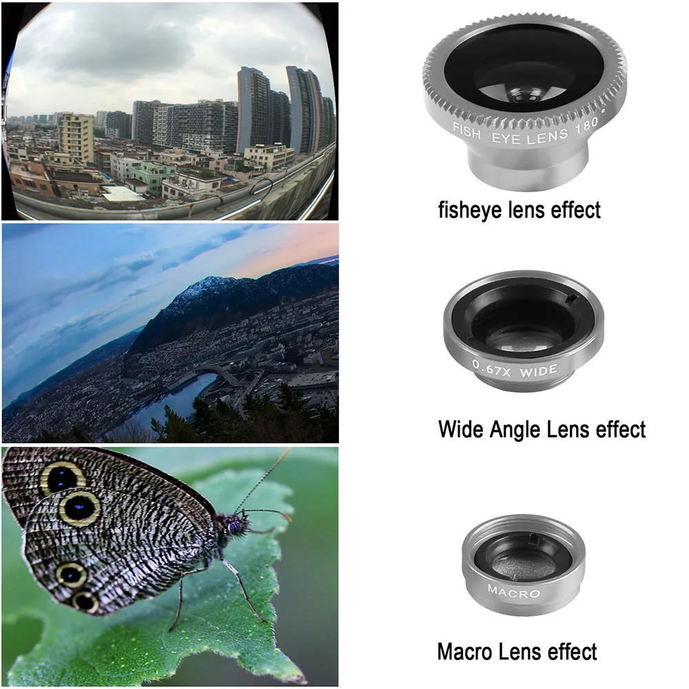3 In 1 Fish Eye Wide Angle Macro phone lens 6
