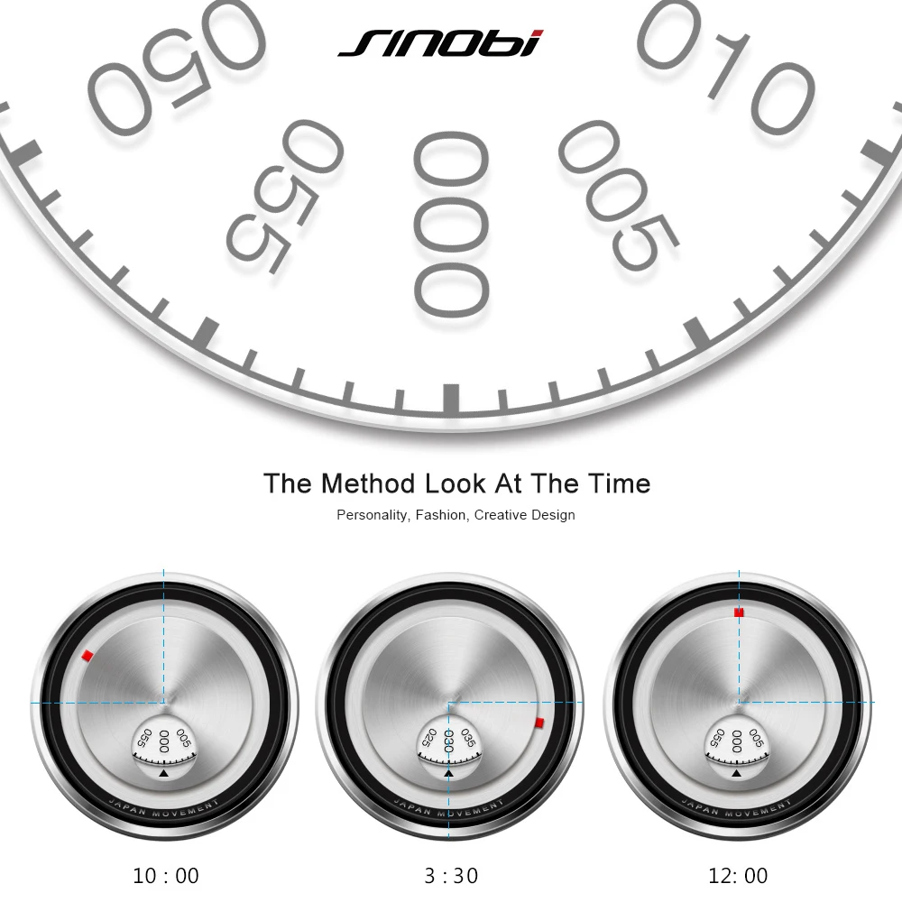 SINOBI креативные миланские часы для мужчин Мода Досуг Женева водонепроницаемые часы повернуть циферблат наручные часы relogio masculino saat