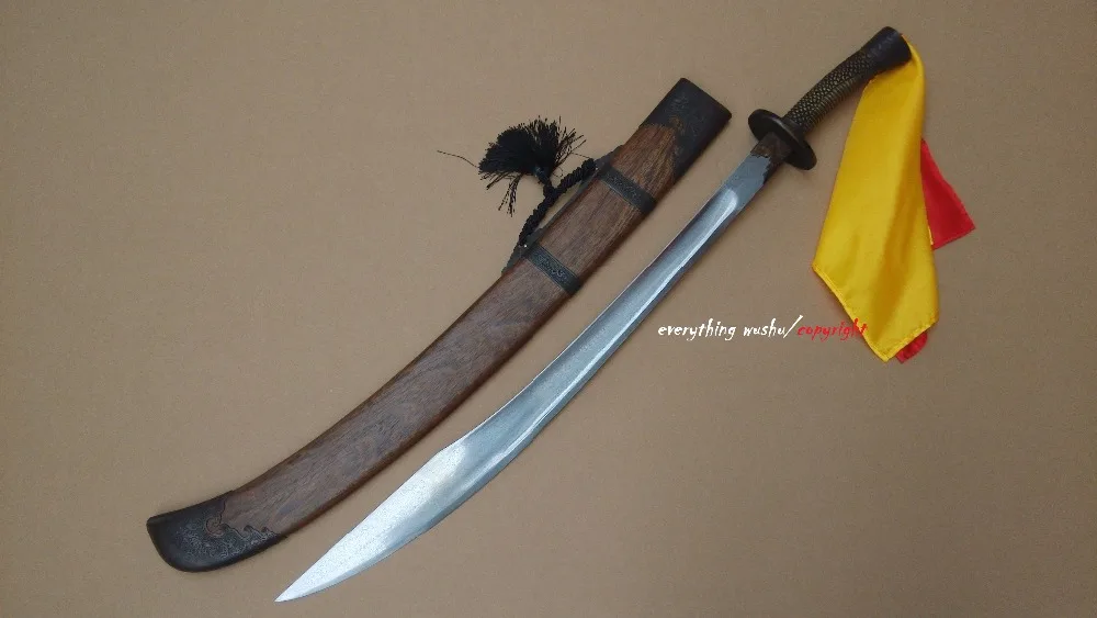 Premium Antique Looking Wushu Broad Swords Master Collection Ox Tail 